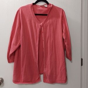 Cherokee Coral Knit Cardigan